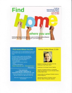Find Home Where You Are lecture with Heloisa Gelber Rivas pdf invitation